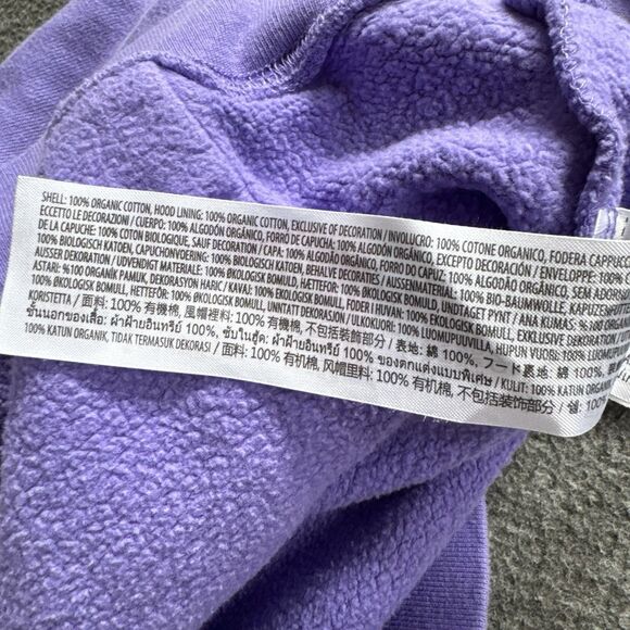 Disney 100 Years Of Wonder Hoodie Youth Kids 11/12 Purple Embroidered Sweatshirt - Picture 5 of 11